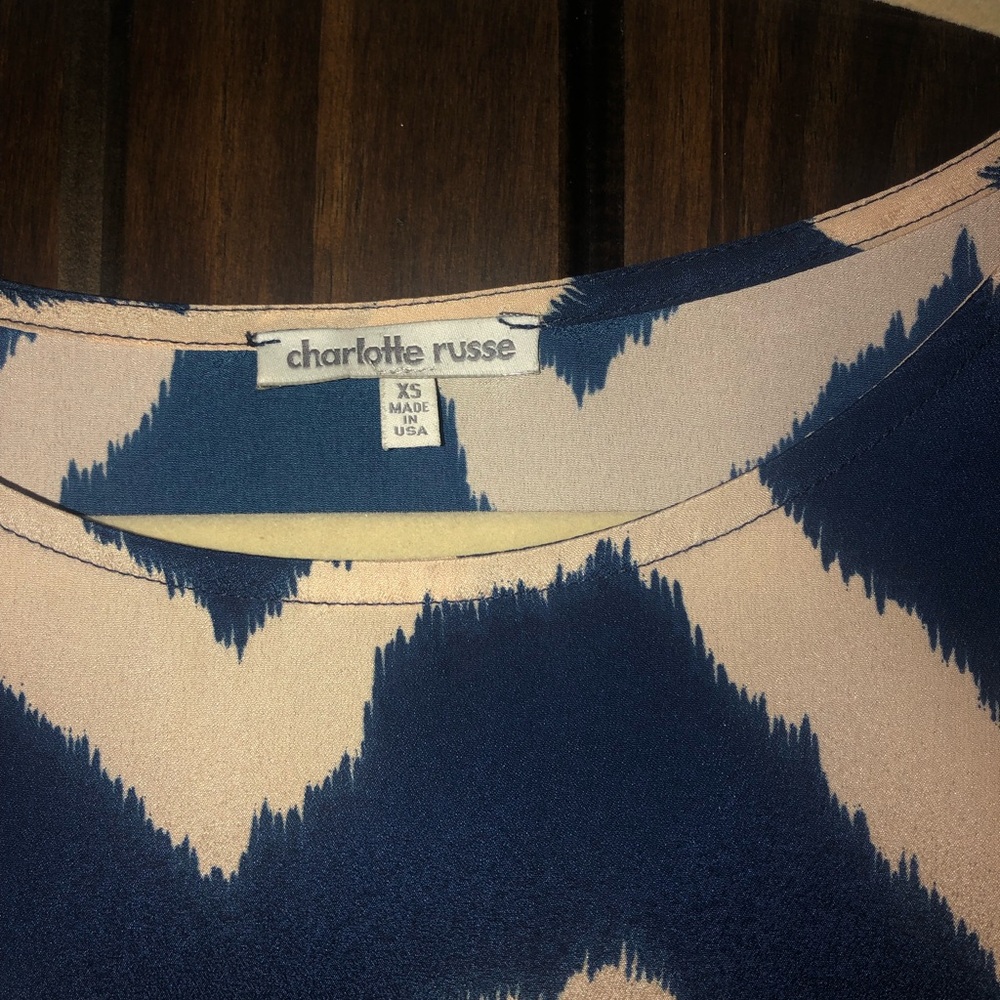 Navy and tan quarter sleeve dress!